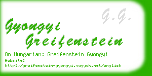 gyongyi greifenstein business card