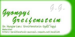 gyongyi greifenstein business card